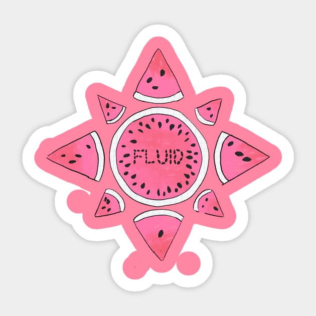 summertime-watermelon Sticker by fluid